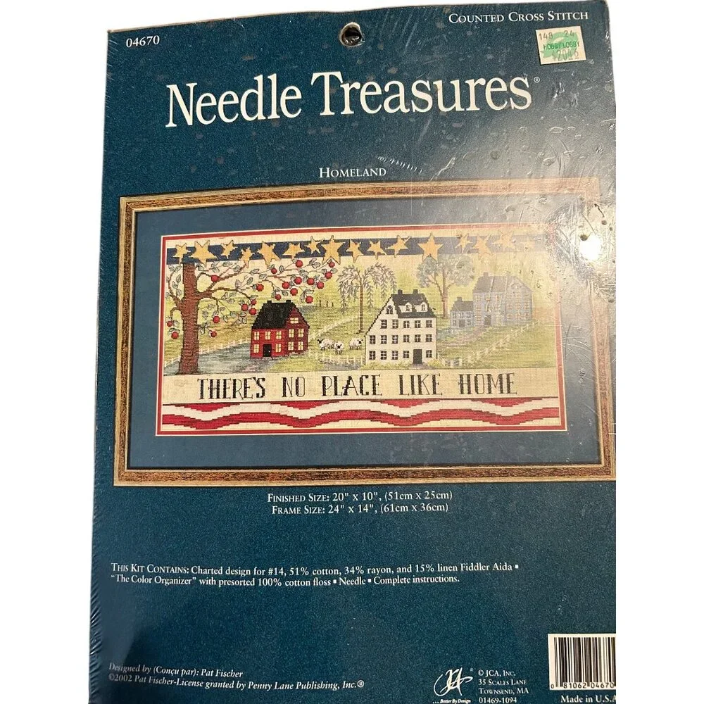 Needle Treasures Homeland Counted Cross Stitch Kit No Place Like Home Vintage Cr - Picture 3 of 4